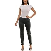Zac & Rachel Womens Pull on Pattern Compression Ponte Slim Leg Ankle Pant