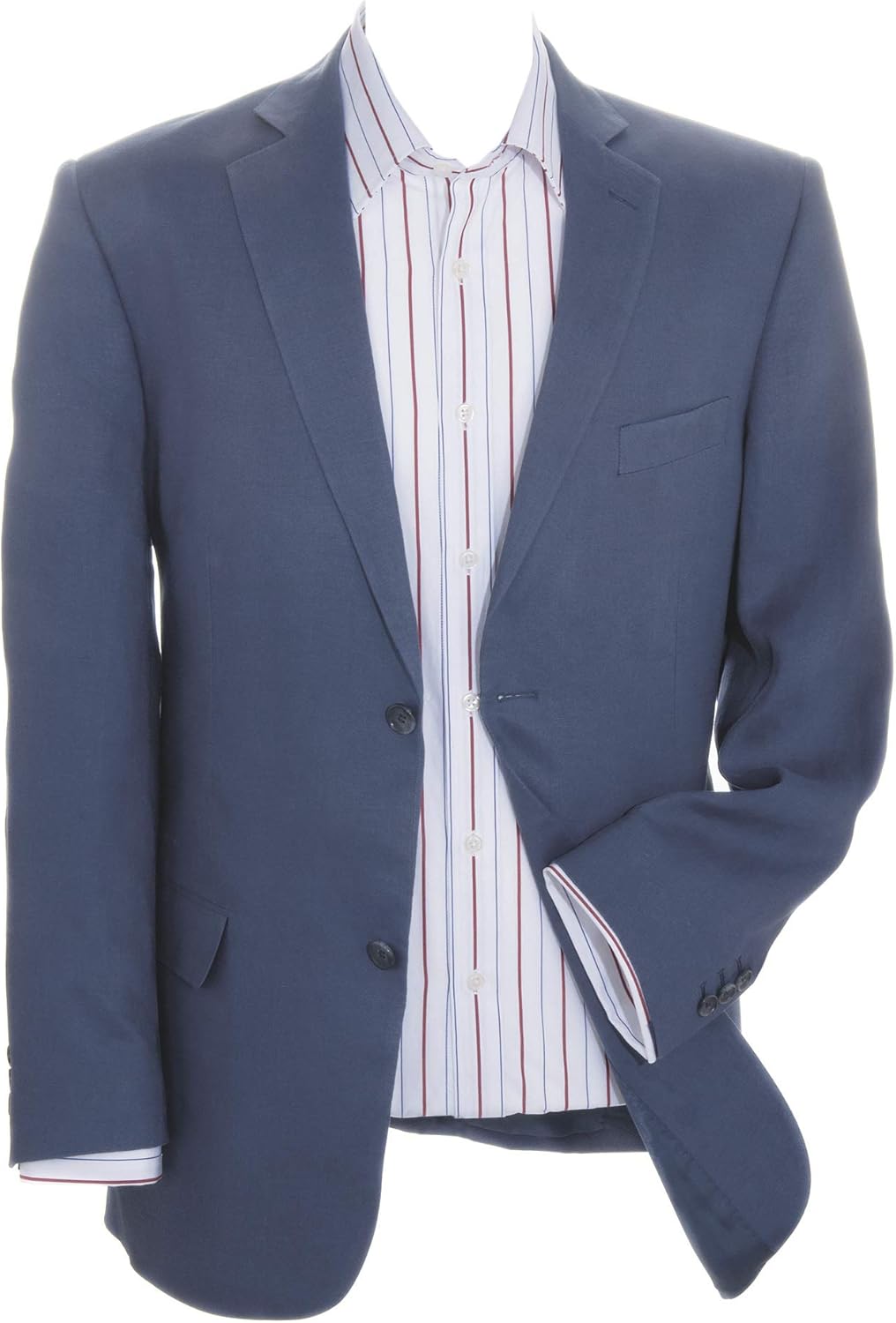 Samuel Windsor 100 Linen Suit Jacket in Natural & Blue Amazon.co.uk