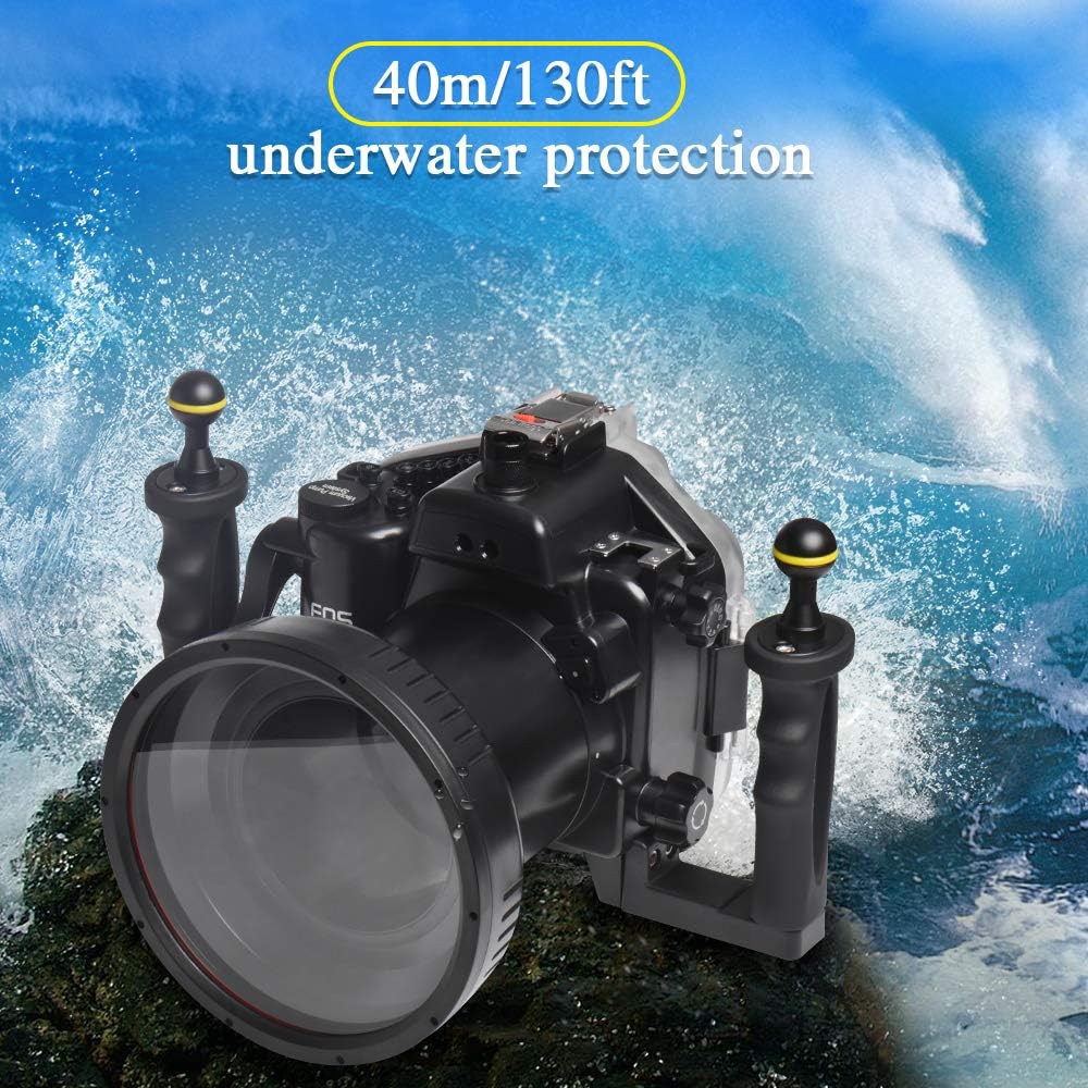 Sea frogs for Canon 6D2 24-70mm 130ft/40m Underwater Camera Housing Case, Black - Image 5