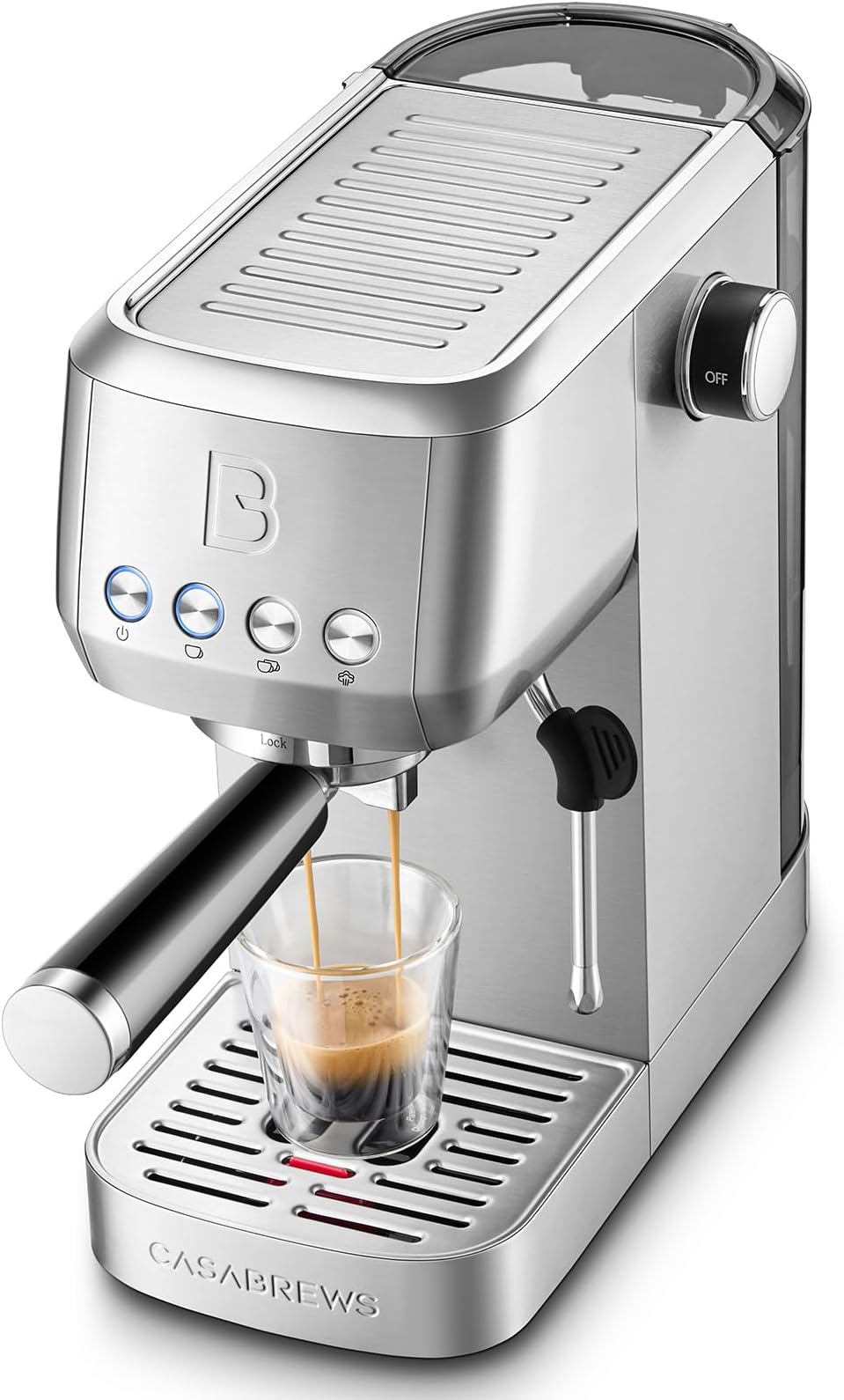 Casabrews 3700 Essential Espresso Machine 20 Bar Stainless Steel