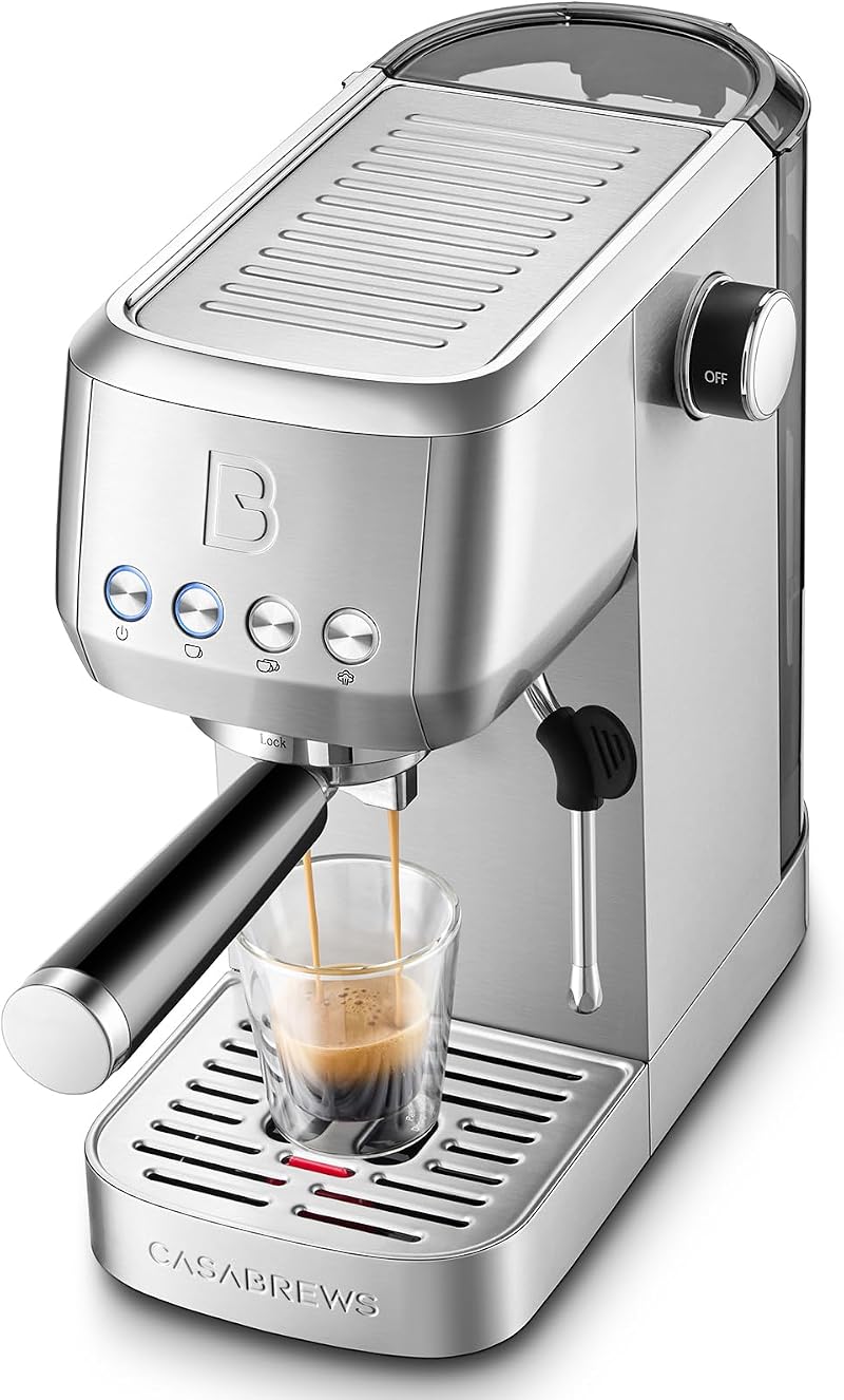 Casabrews 3700 Essential Espresso Machine 20 Bar Stainless Steel