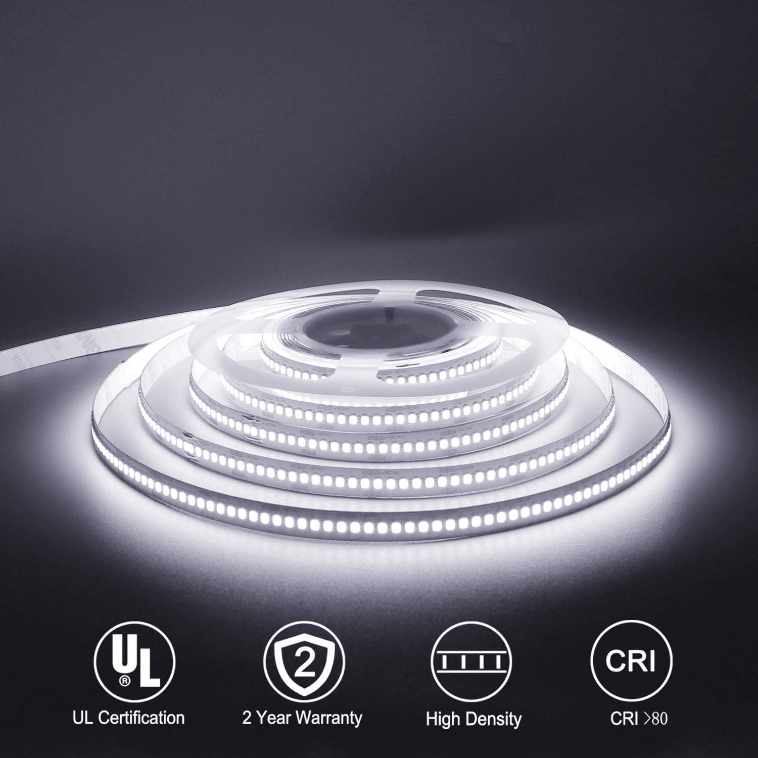 JOYLIT 24V LED Strip Lights 5M 6000K Cool White Indoor 14000LM Ultra Bright - Image 3