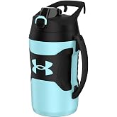 Under Armour Insulated Water Bottle with Handle &amp; Fence Hook, Half Gallon Sports Water Jug, Leak-Resistant &amp; BPA-Free for Baseball, Football &amp; Gym - Breeze Blue/Black, 64oz