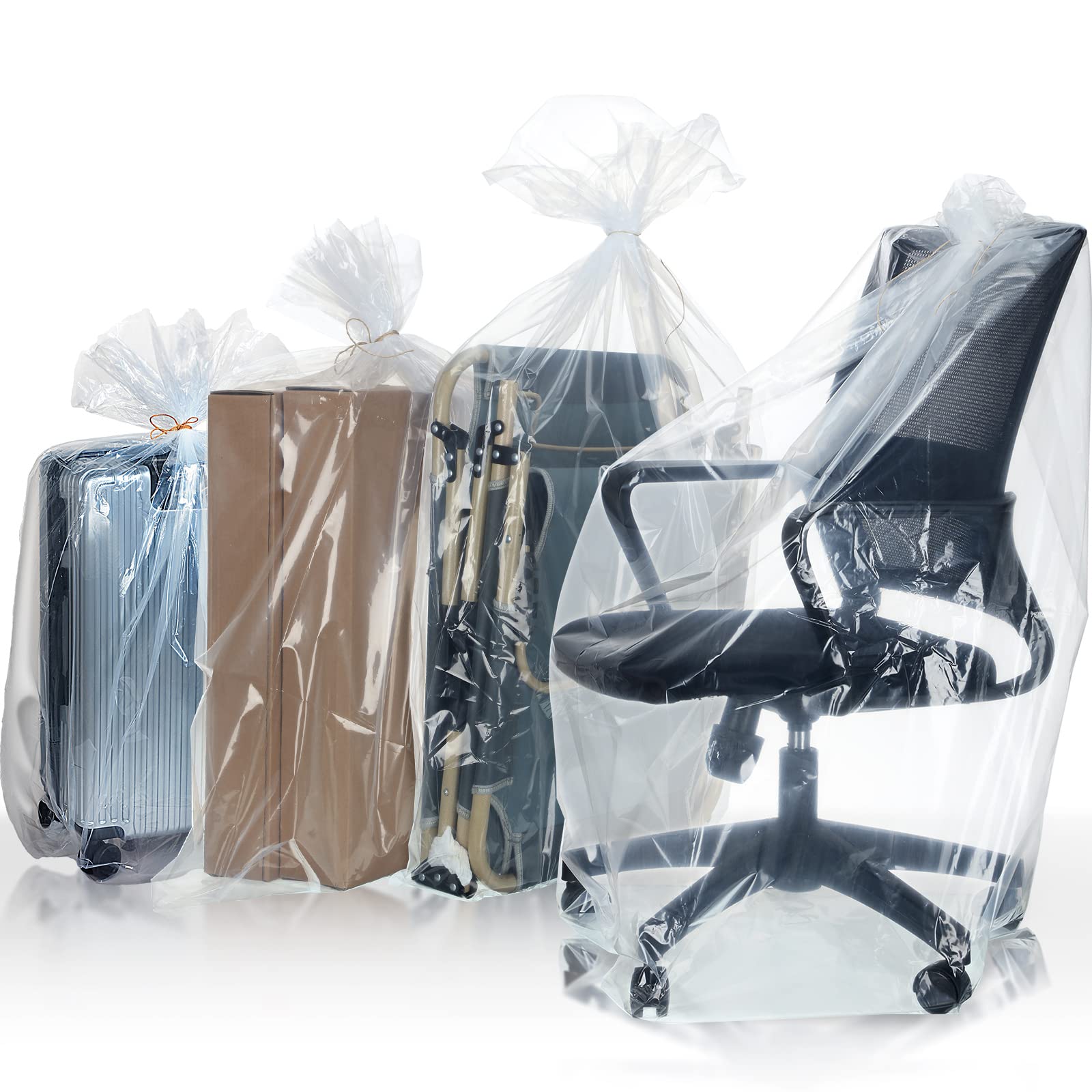 Photo 1 of *********SIMILAR********* Fainne 16 Pcs Extra Large Plastic Storage Bags Clear Giant Furniture Suitcase Covers for Moving Jumbo Plastic Moving Bags for Clothes Furniture Luggage Comforter Chair Bike Blanket, 4 Sizes