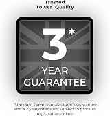 Tower T24042BLK 800W Manual Microwave 20L Black & Chrome - 6 Heat Settings view 7