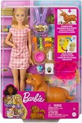 Barbie Doll & Pets Set Mommy Dog Puppies Newborn Pups Playset view 6