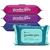 goodwipes Flushable Butt Wipes - Extra Large Adult Wet Wipes For Women & Men - Bathroom Essentials - Sewer & Septic Safe - Variety Pack, 200 Count (4 Packs)