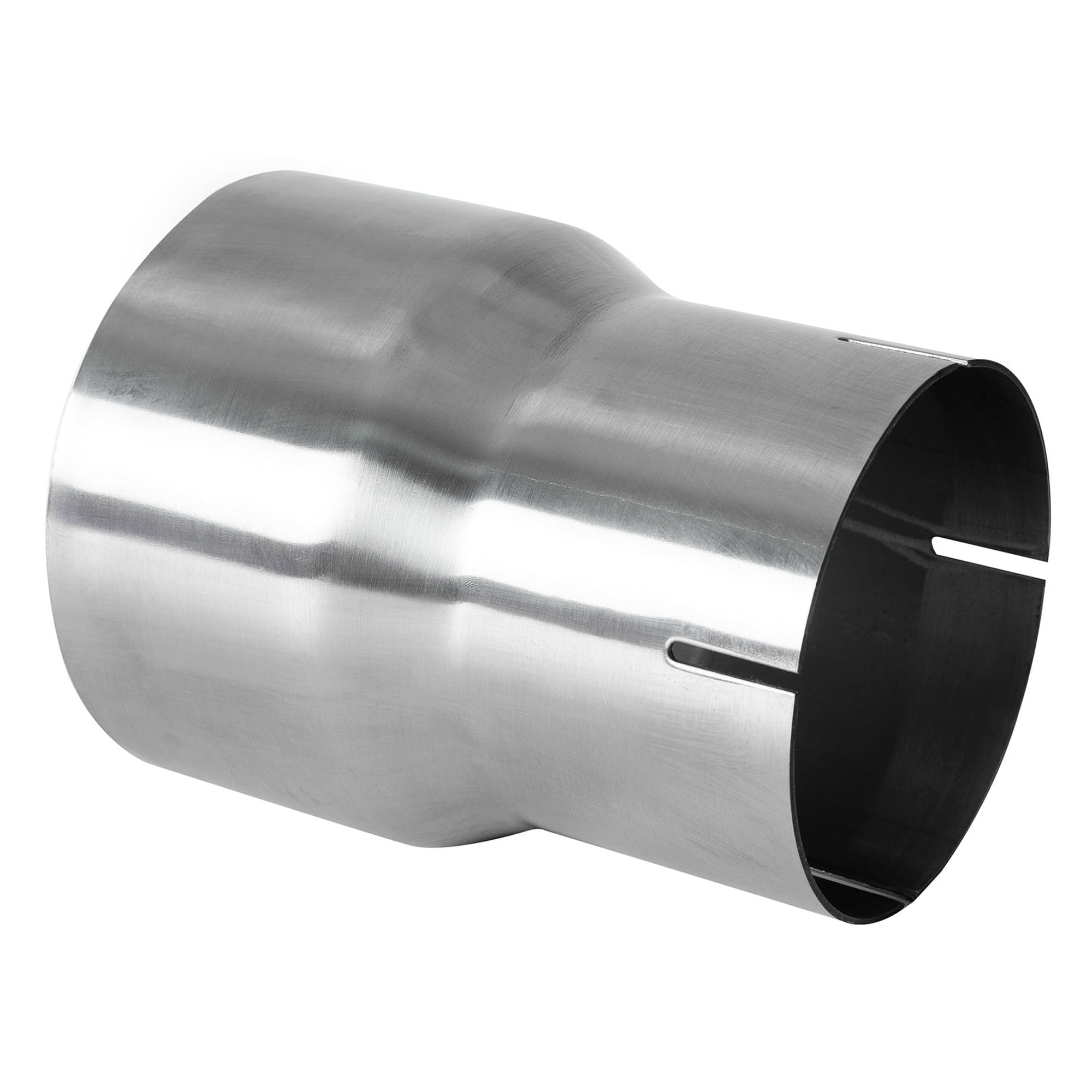 Photo 1 of 4 Inch Exhaust Adapter, T304 Stainless Steel Exhaust Coupler (SS Tubo),Pipe Hitch Reducer 4ID to 5OD 6" Overall Length, Flared, Polished Finish,Universal