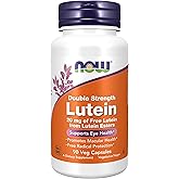 NOW Foods Supplements, Lutein 20 mg with 20 mg of Free Lutein from Lutein Esters, 90 Veg Capsules