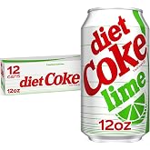 Diet Coke Lime Soda Soft Drink Fridge Pack Cans, 12 fl oz, 12 Pack | No sugar, no calories, 46 mg caffeine per can