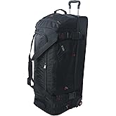 ful Rolling Duffel Travel Luggage Bag with Wheels, Black, 36"