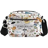 ENSIANTH Stars Hollow TV Show Inspired Crossbody Purses Bag Lukes Diner Gift Dragonfly Inn Lorelei Rory Fans Messenger Bag (Hollow 1779 HengCB)