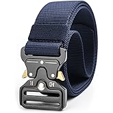 Kira Sutsu Mens Tactical Belt Work Belts For Men 1.5" Nylon Web Tactical Belt with Automatic Slide Buckle