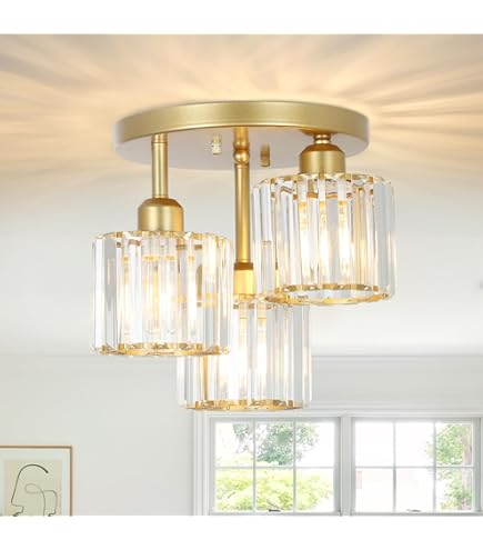 SAFAVIEH Lighting Collection Hampton Art Deco Glam Chrome/Clear