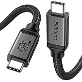 Silkland 80Gbps USB 4 for Thunderbolt 5 Cable 10FT/3M, up to 120Gbps Bandwidth for Dual 8K, 240W PD 3.1 Charging, Braided USB C Video Cable Compatible Thunderbolt 4, MacBook, iPhone 17, SSD, Dock