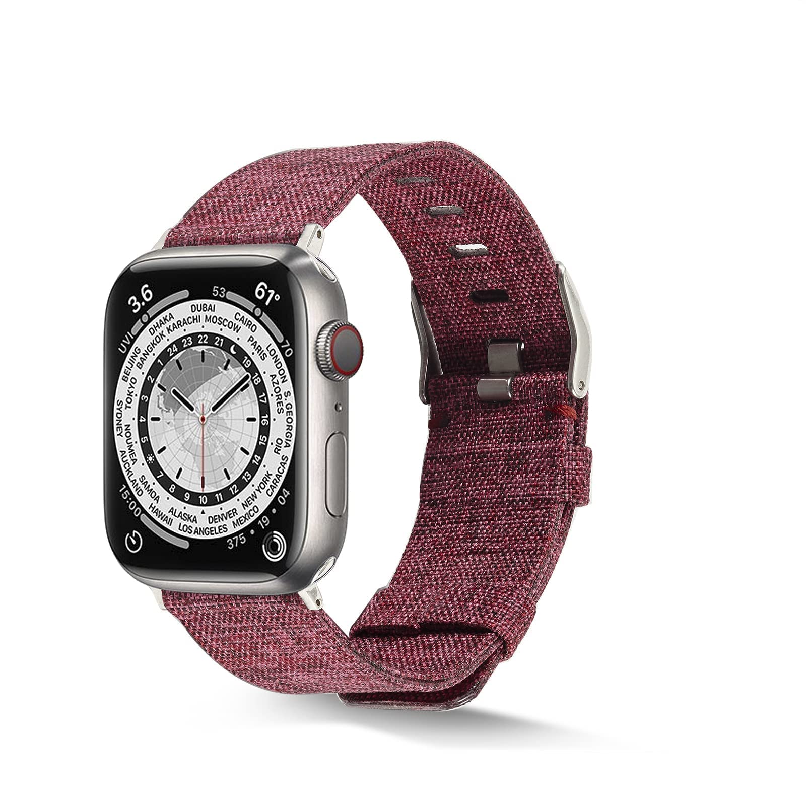 YOUR STORY - BUNDLE Premium Woven Nylon Fabric Band Style Smartwatch Replacement Compatible with Apple Watch Strap 38mm/40mm 42mm/44mm (For 38/40mm Apple Watch, RaspberryPink&DarkGrey&SP40mm)