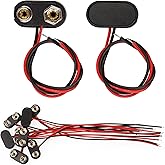 VWEICYY 9-V-Batterieanschluss, 10 Stück, T-Typ, 9-Volt-Schnallenverbinder, Hartplastikschale, verwendet in Studentenexperimen