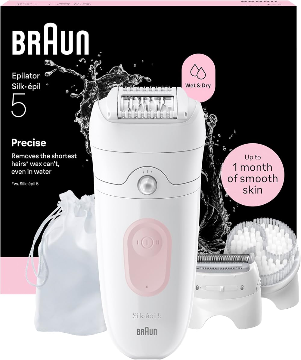 Braun Silk-épil 5 Epilator 5-060 Flamingo Pink Wet & Dry Cordless Shaver