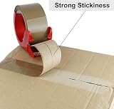 BOMEI PACK Brown Packing Tape 3 Rolls + Dispenser 48mm x 66m 48mic view 3