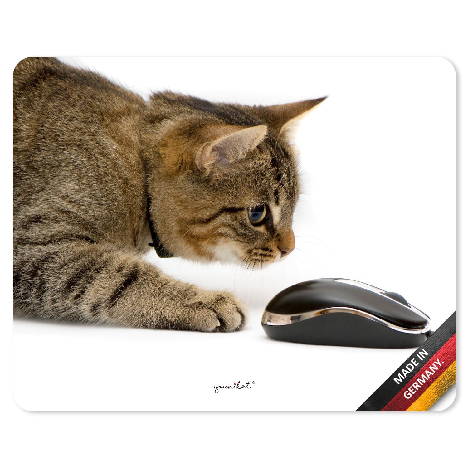 Funny cat & mouse mousepad I 24 x 19 cm I Standard size I Non-slip material I for teens girls and women I dv_397