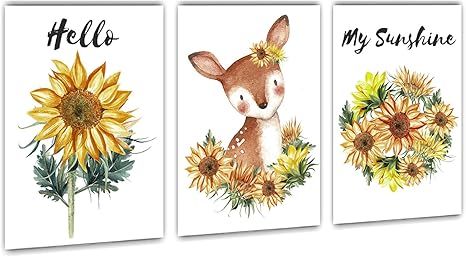 sunflower nursery wall decor