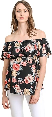 off the shoulder maternity top