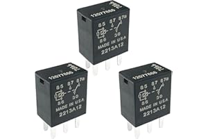 CUTTNELL 3-Pack 12077866 Relay 12VDC 40A 5-Pin Compatible with Some GM GMC Buick Chevy Vehicles