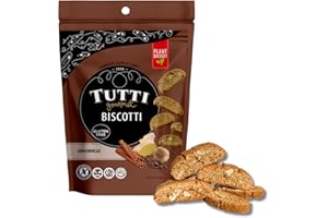 Tutti Gourmet Gluten Free Gingerbread Biscotti, 9.9 oz (283g) Resealable Cookie Bag - Vegan and Halal Snacks