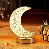Yinhamnl Moon Lamp, 3 Colors Stepless Dimmable Table Lamp, Touch Control Moon Light, USB Rechargeable Beside Lamp, Cute Night Light for Bedroom Living Room Home Decor (Moon)