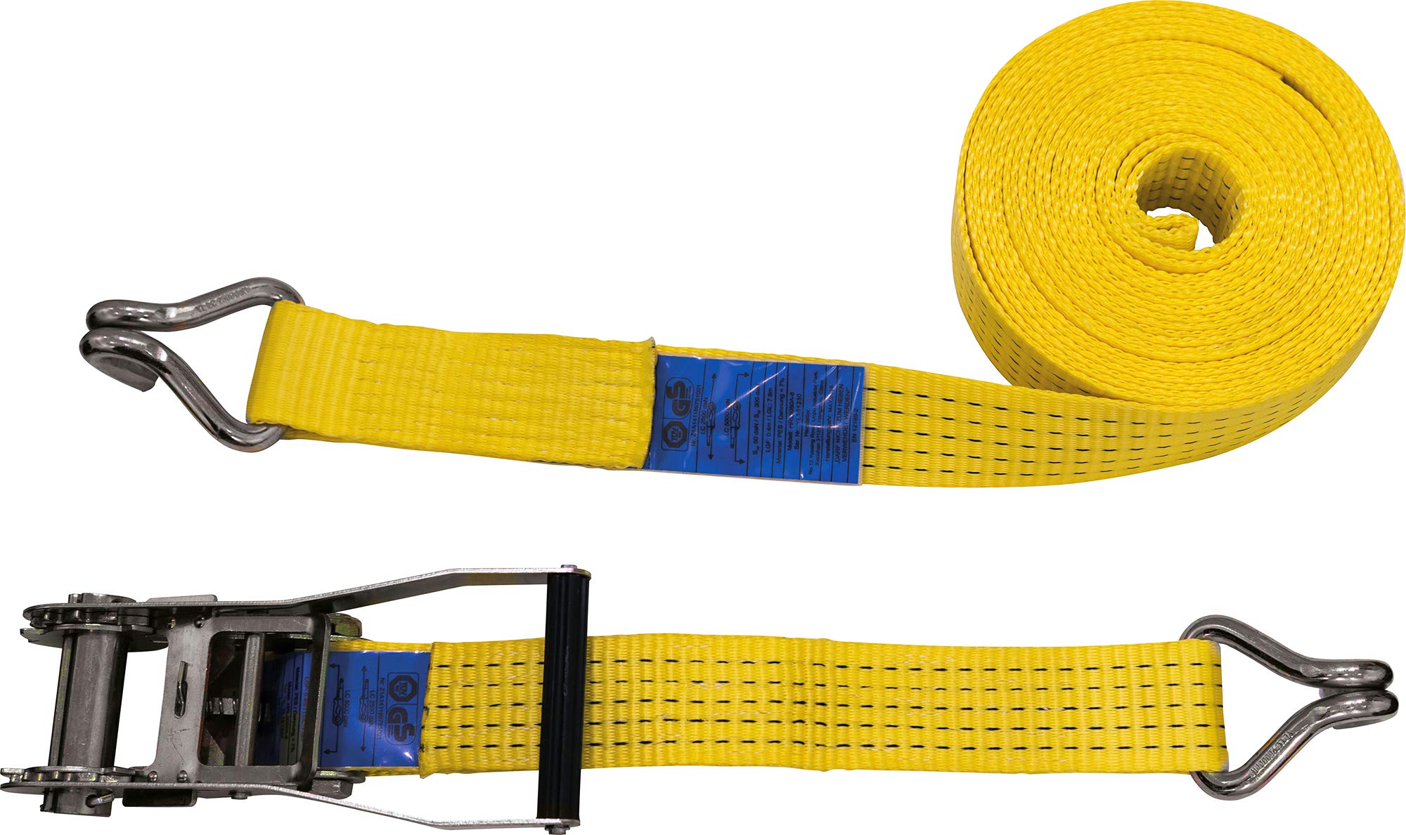 Petex 43192919 Two-Piece Lashing Strap, Tensile Force LC Lashing Down (Single/Direct) = 2500 daN (L x W) 10 m / 10 m