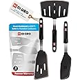 DI ORO Spatulas for Kitchen Use - Forever Warranty - 600°F Heat-Resistant Silicone - Turner Spatula Set for Cooking - BPA Free Wide Pancake Spatulas - Egg Flippers for Nonstick Cookware Safe (3pc)