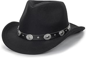 HINYBOEH Kids Western Cowboy Hat for Boys Girls - Felt Fedora-Jazz-Hat for Kids 2-6Years