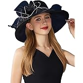ZYACTU Women's Organza Church Kentucky Hat Fascinato Wedding Cocktail Tea Party Derby Hats Sun Hat
