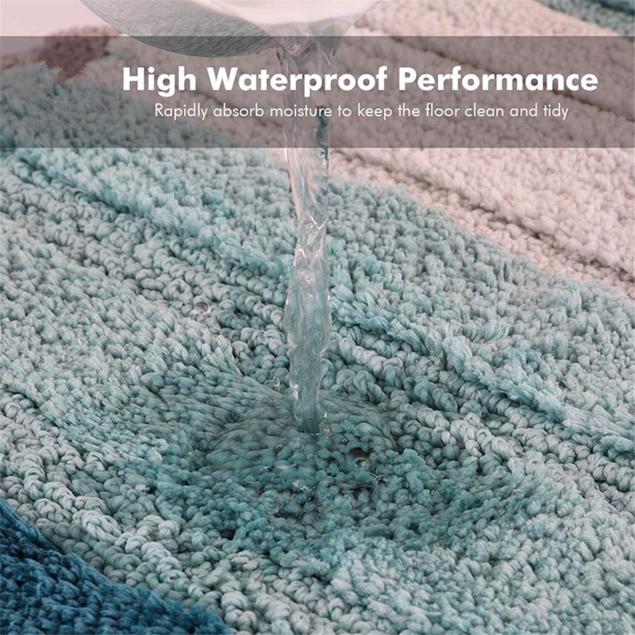 PICTURESQUE Bathroom Rugs Mats, 20 x 32 Inch Bath Mats for Bathroom, Soft Microfiber Non Slip Washable Bath Rugs for Bathroom, Shower, Floors - Blue: Kitchen & Dining