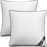 Utopia Bedding Throw Pillow Inserts (Pack of 2, White), 16 x 16 Inches Decorative Indoor Pillows for Sofa, Bed, Couch, Cushion Sham Stuffer