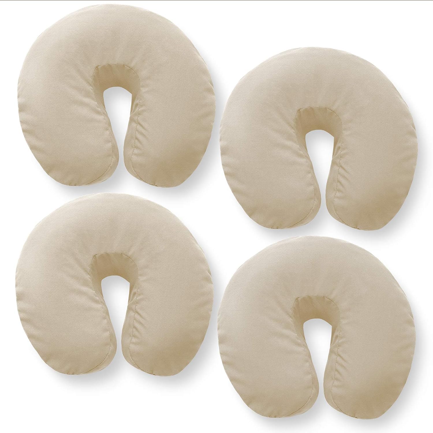 Saloniture 4-Pack Premium 100% Cotton Flannel Face Cradle Covers - Soft Cotton Fitted Massage Table Cradle Cover - Natural : Beauty