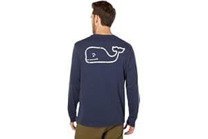 vineyard vines Men's Long Sleeve Vintage Whale Pocket T-Shirt