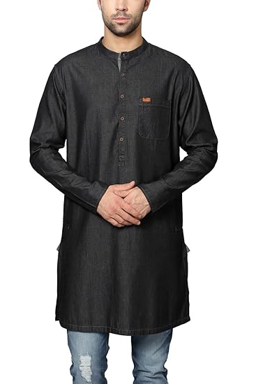 Men's Knee Long Cotton Kurta