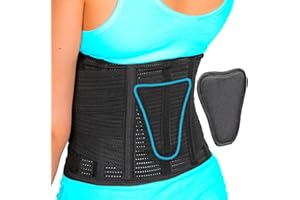AVESTON Back Brace for Lower Back Pain Relief 6 ribs Belt with Lumbar Pad Support for Men/Women Light Thin Orthopedic Rigid A