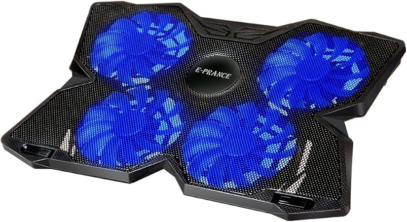 Amazon Com Laptop Fan E Prance X4 15 17 Inch Gaming Laptop Cooling Pad With Four 125mm Fan At 10 Rpm Ultra Portable And Light Weight Computers Accessories