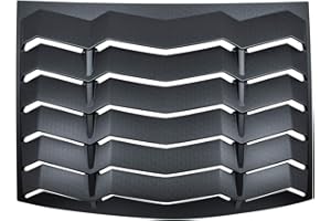 CUMART 2005-2014 Rear Window Louvers Windshield Sun Shade Cover Lambo Style Matte Black Compatible with Ford Mustang 2005 2006 2007 2008 2009 2010 2011 2012 2013 2014 …