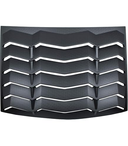 2005-2014 Ford Mustang Ikon Style Rear Window Louvers ABS - Black