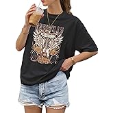 Women's T-Shirt Vintage Country Music Shirts Cute Wildflowers Shirts Casual Summer Short Sleeve Tops