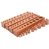 Adena Montessori Cylinder Block (Set of 4)-Montessori Educational Wooden Toy for Fine Motor Skills, Hand-Eye Coordination, and Cognitive Development