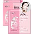 DERMAL Collagen Hydrogel Melting Jelly Gel Mask 4ea - Korean Overnight Face Mask - Deep Hydration, Skin Firming, and Wrinkle Care for Glassy Skin - Korean Skincare