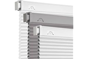 Grandekor No Tools No Drill Cordless Cellular Shades,34" W x 36" H,Blackout Honeycomb Blinds for Indoor Windows,UV Protection Privacy No Drill Blinds for Home,Door,White