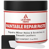 Leather Filler for Filling or Repairing Holes, Tears, Cracks, Scratches, for Leather Car Seats, Furniture, Shoes- Flexible with Applicator(50mL)
