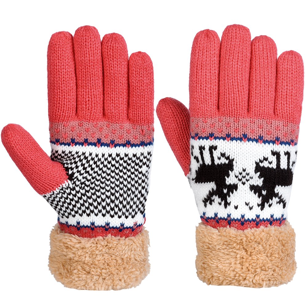 Vbiger Winter Handschuhe Warme Handschuhe Baumwolle Damen Frauen Handschuhe, Rosa(M), One Size