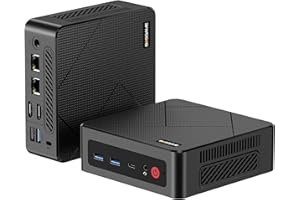 BOSGAME E4 Mini PC, Mini Computers with AMD Ryzen 5 3550H, 16GB DDR4 512GB PCIe SSD, Dual RJ45, 4K Triple Display, USB-C, USB 3.2, Wi-Fi 5/BT 5.0, Micro Desktop Computers for Office, Home & Streaming