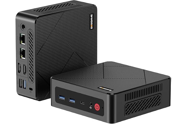 BOSGAME E4 Air Mini PC, Mini Computers with AMD Ryzen 5 3500U, 8GB DDR4 256GB SATA SSD, Dual RJ45, 4K Triple Display, USB-C, USB 3.2, Wi-Fi 5/BT 5.0, Desktop Computers for Office, Home